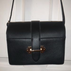 Black Pleather Crossbody